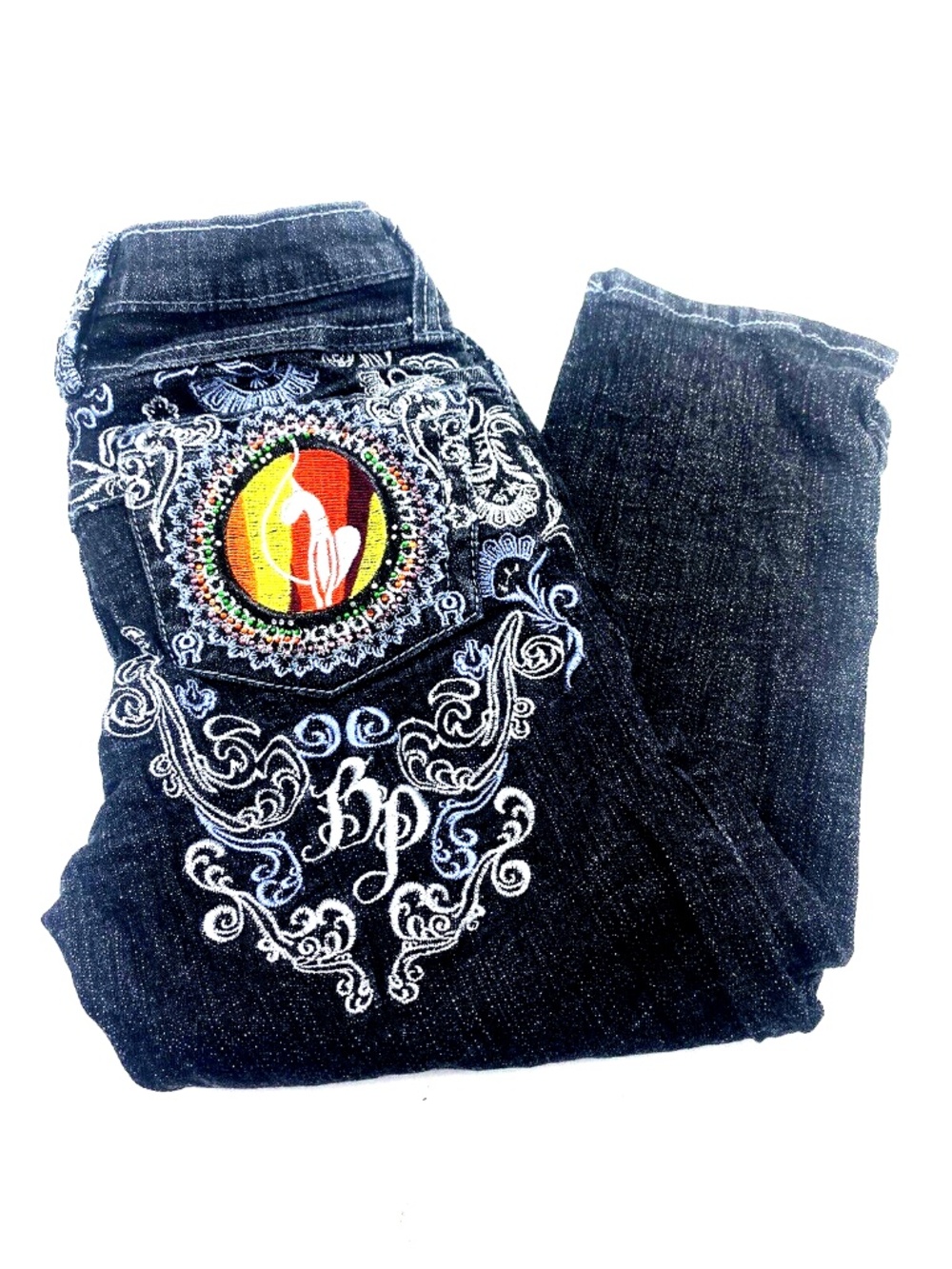 Vintage Baby Phat Capri Jeans Size 7 Girls Rhinestones Children Kids